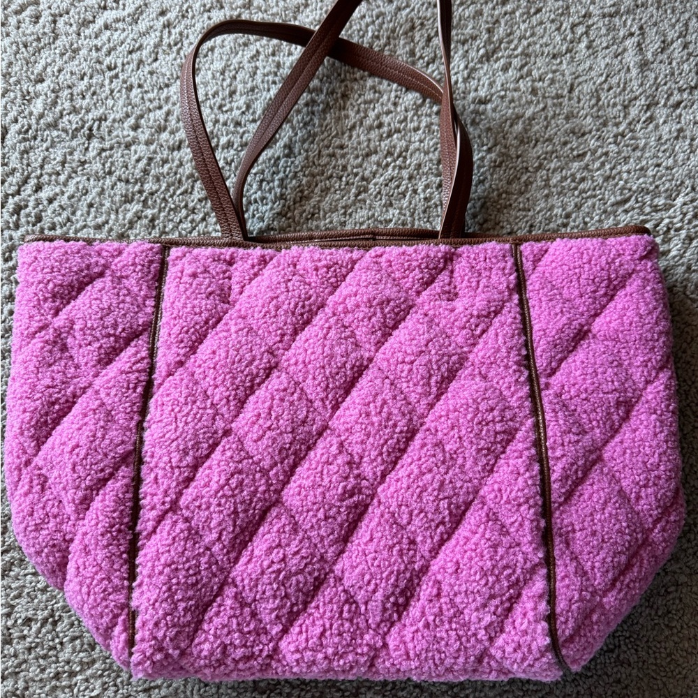 Shiraleah Pink Quilted Tote Bag - Like New
